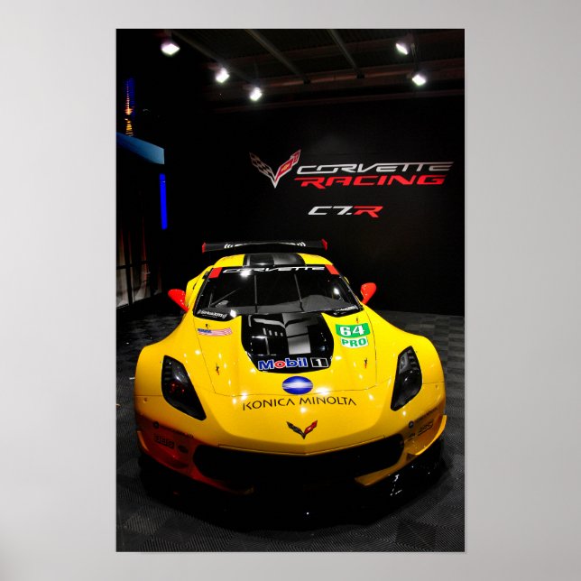 Chevrolet Corvette C7.R Front View Poster (Front)