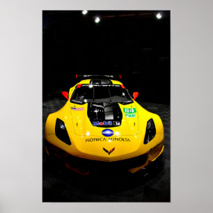 Chevrolet Corvette C7.R Front View Poster