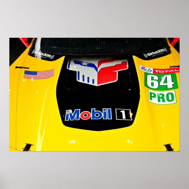 Chevrolet Corvette C7.R Front View Poster (Front)