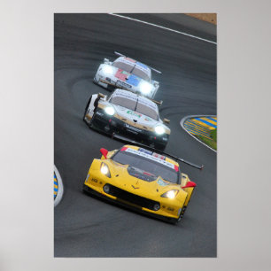 Chevrolet Corvette C7.R no63 24 Hours of Le Mans Poster