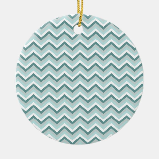 chevron3a.png ceramic ornament (Front)