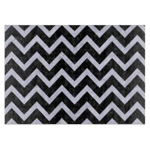 CHEVRON9 BLACK MARBLE & WHITE MARBLE CUTTING BOARD