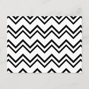 Chevron 2 Black and White Postcard