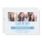 Chevron 3 Photo Graduation Invitation - Blue