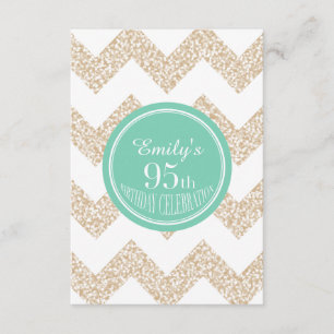 Chevron 95th Birthday Celebration Choose Colour Invitation