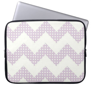 Chevron and Polka Dots Laptop Sleeve