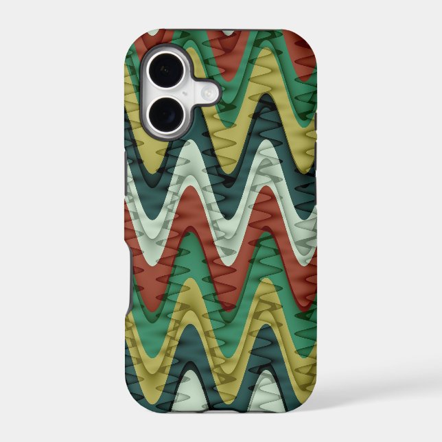 Chevron and Wavy Stripes Retro Pattern 2 (Back)