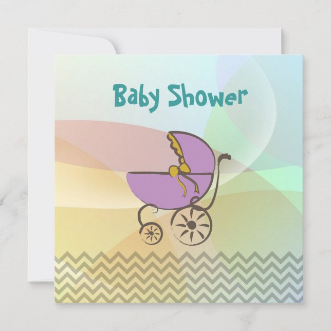 Chevron Baby Shower Invitation (Front)