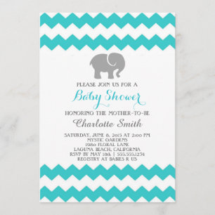 Chevron Baby Shower Invitation