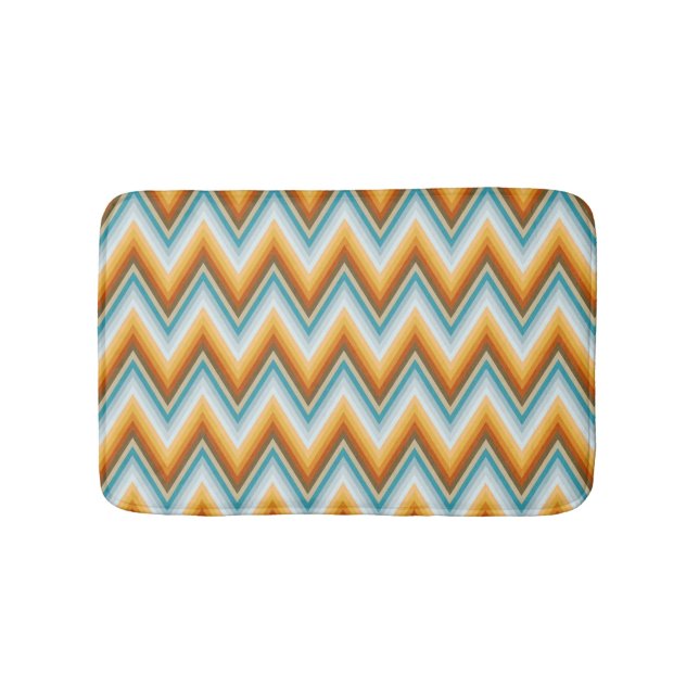 Chevron Background Pattern Bath Mat (Front)