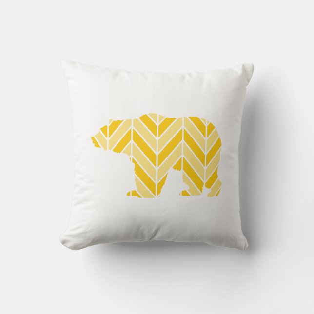 Chevron Bear Cushion (Front)