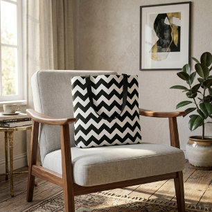 Chevron black and white stripes modern tote bag