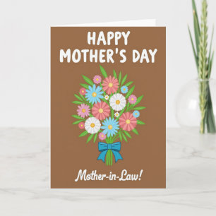 Chevron Blooms Mothers Day Card