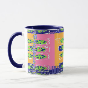 Chevron Blue Green Mug