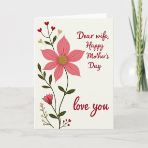 Chevron Botanical Thanks Card