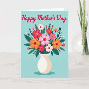 Chevron Bouquet Message Card