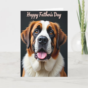 Chevron Canine Fathers Day Greet Card