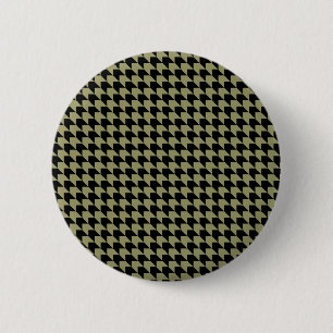 Chevron Checks Avocado and Black 6 Cm Round Badge