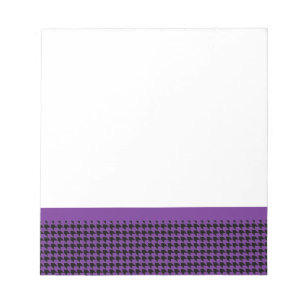 Chevron Checks Grape and Black Notepad