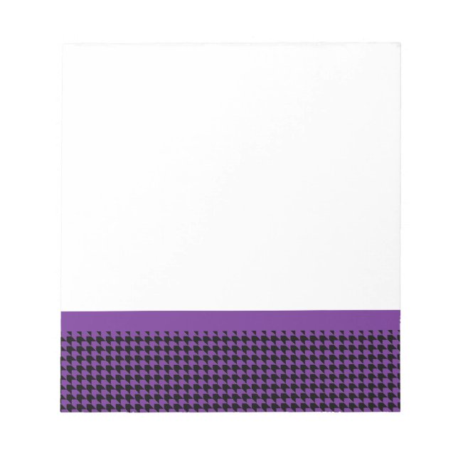 Chevron Checks Grape and Black Notepad (Front)