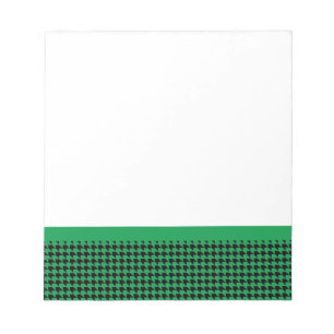 Chevron Checks Green and Black Notepad