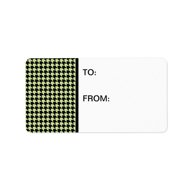 Chevron Checks Mint and Black Label (Front)