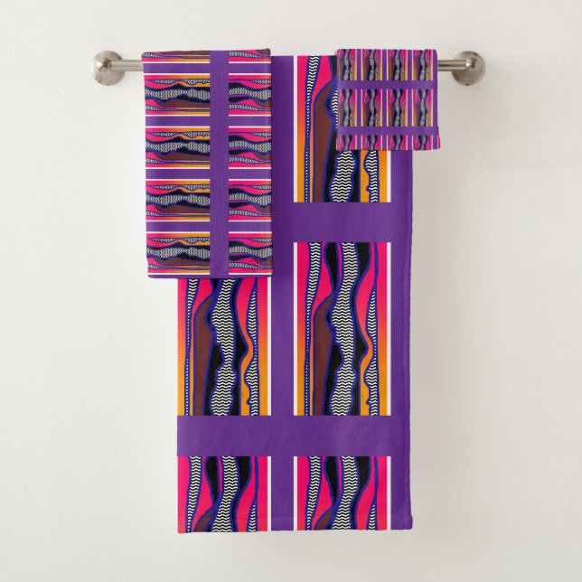 Chevron + Colour Bath Towel Set (Insitu)