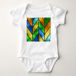 Chevron Coloured Glass Texture Baby Bodysuit