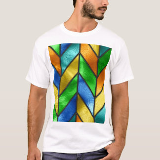 Chevron Coloured Glass Texture T-Shirt
