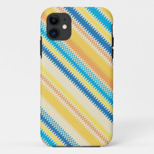 Chevron Colourful Diagonal Stripes Pattern iPhone 11 Case