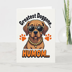 Chevron Cool Canine Great Mom Card