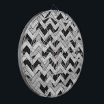 Chevron Cow Black and White Dartboard<br><div class="desc">Trendy Black and White Spotted Dairy Cow Pattern created by Imagine That! Design with our unique touch of texture and pizzaz in Holstein cow colours on electronics, accessories, and stylish gifts are perfect for the animal print lover in you. Show your country roots and your love of farm animals with...</div>