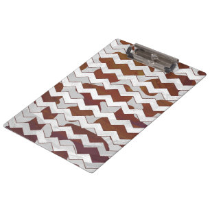 Chevron Cow Brown and White Print Clipboard