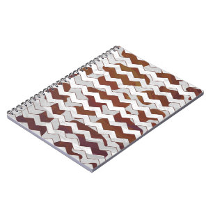 Chevron Cow Brown and White Print Notebook