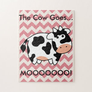 Chevron Cow Puzzle
