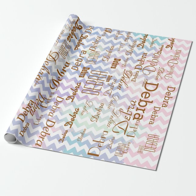 chevron . create your own name pattern wrapping paper (Unrolled)