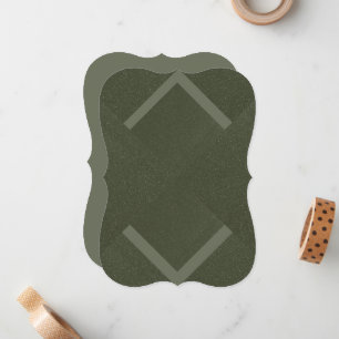Chevron Crown Flat Note Card – Forest Shadow