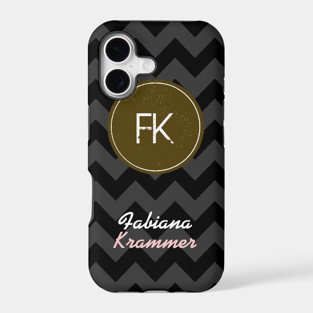 chevron custom name and initials (Back)