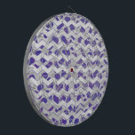 Chevron Dalmatian Purple and White Dartboard<br><div class="desc">Pretty Purple and White Spotted Dalmatian Animal Print Pattern created by Imagine That! Design on electronics, accessories, and stylish gifts. Features our original animal print pattern with our unique touch of texture and pizzazz in gradated white and light grey with purple spots based on a Dalmatian dog’s black and white...</div>