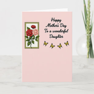 Chevron Daughter Love Bouquet Card