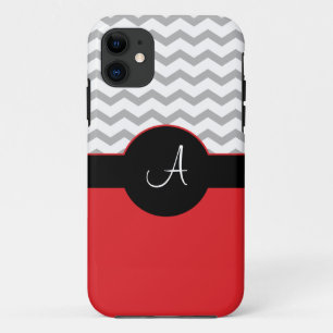 Chevron Design Grey Black Red iPhone5 Case