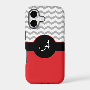 Chevron Design Grey Black Red iPhone5 Case