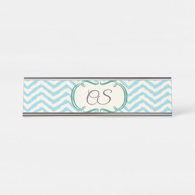 Chevron Desk Name Plate (Front)