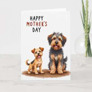 Chevron Dogs Mothers Day Card