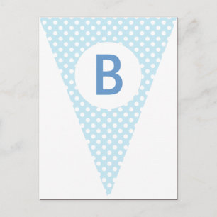 Chevron & Dot Party Flag Bunting Banner Post Card