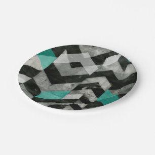 Chevron Exclusion II Paper Plate