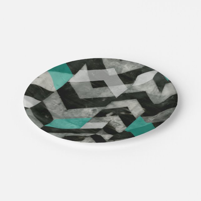 Chevron Exclusion II Paper Plate (Angled)