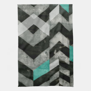 Chevron Exclusion II Tea Towel