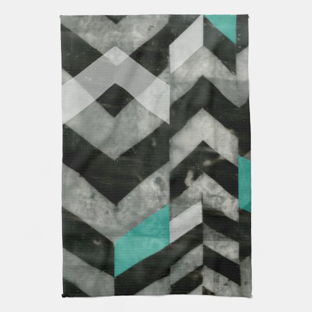 Chevron Exclusion II Tea Towel (Vertical)