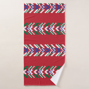 Chevron fair isle seamless pattern designallover, bath towel